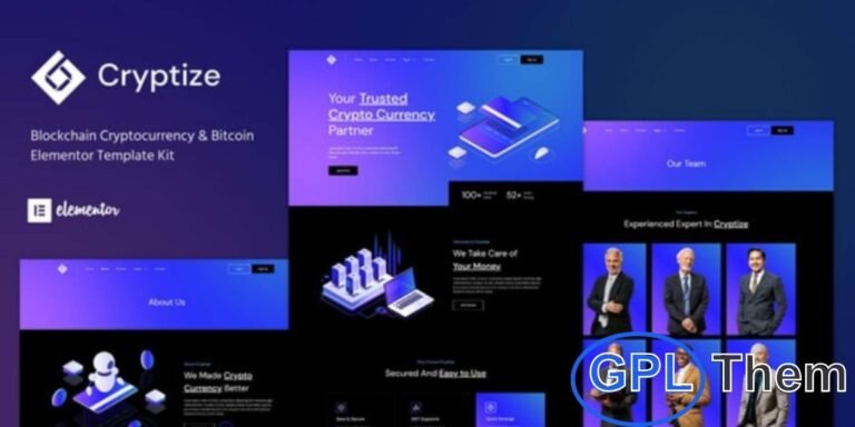 Cryptize – Blockchain Cryptocurrency & Bitcoin Elementor Template Kit Cryptize is a modern Elementor Template Kit designed for cryptocurrency businesses, blockchain startups, and Bitcoin-related projects. With a clean and professional layout, it helps you create a powerful online presence for crypto services, ICO launches, and digital finance platforms.