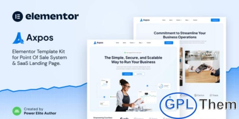 Axpos – Point of Sale Software & SaaS Landing Page Elementor Template Kit Axpos is a modern and professional Elementor Template Kit designed for Point of Sale (POS) software, SaaS products, startups, and tech companies. With a clean and responsive layout, it allows you to showcase features, pricing, and benefits effectively to attract potential customers.