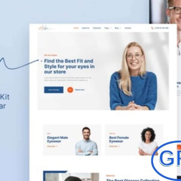 Airban – Glasses & Eyewear Elementor Template Kit Airban is a modern and stylish Elementor Template Kit designed for creating professional websites for glasses, sunglasses, and eyewear stores. Perfect for building a sleek landing page, this kit comes with a clean and elegant design that is fully responsive and retina-ready.
