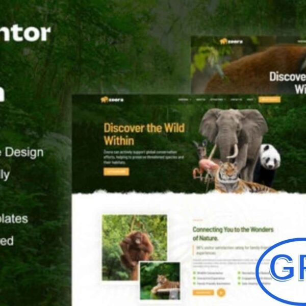 Zoora – Safari & Zoo Elementor Pro Template Kit Zoora is a modern Elementor Pro Template Kit specially crafted for safari parks, zoos, animal conservation projects, and wildlife tourism websites.