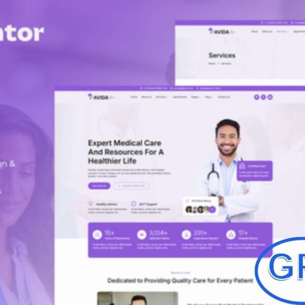 Avida – Health & Medical Elementor Template Kit Avida is a modern and professional Elementor Template Kit designed for health and medical websites. It is ideal for clinics, hospitals, doctors, dentists, pharmacies, surgeons, psychiatrists, and other healthcare services.