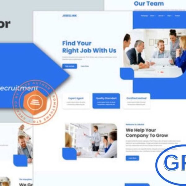 Jobslink – Human Resource & Recruitment Agency Elementor Template Kit Jobslink is a modern Elementor Template Kit designed for Human Resource and Recruitment Agency websites. It is perfect for HR firms, staffing agencies, job portals, and employment services looking to showcase their services professionally.