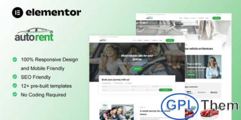 AutoRent – Car Rental Service Elementor Template Kit AutoRent is a modern and professional Elementor Template Kit designed for car rental service websites. With its clean and responsive design, it is perfect for building websites for long-term car rentals, daily rentals, student car rentals, corporate car rentals, cargo vans, and moving truck rental services.