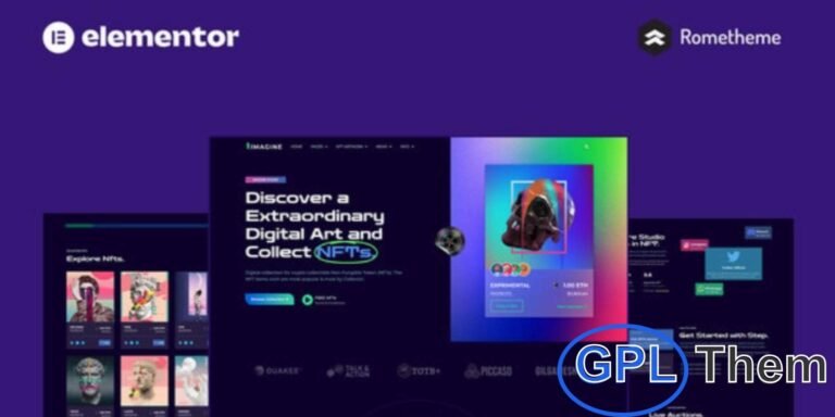 IMAGINE – Creative NFT Portfolio Elementor Pro Full Site Template Kit IMAGINE is a modern Elementor Pro Full Site Template Kit designed for NFT, crypto, and digital art portfolios. Perfect for showcasing galleries, assets, and artist collections, this kit delivers a sleek and professional layout.