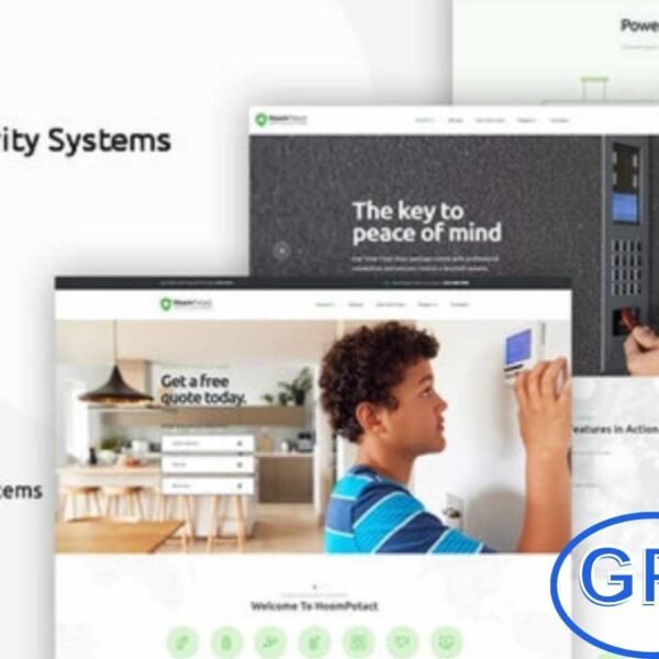 HoomPotact – Smart Alarm & Security Systems Elementor Template Kit HoomPotact is a modern and fully responsive Elementor Template Kit designed for home security and smart alarm service websites. Ideal for showcasing security systems, CCTV solutions, home automation products, and related services, this template features a clean and professional layout.