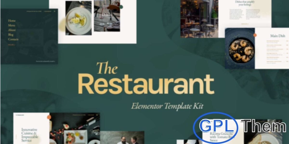 The Restaurant – Elementor Pro Template Kit The Restaurant is a modern Elementor Pro Template Kit designed to help you create a stunning and professional website for your restaurant, café, or food business.