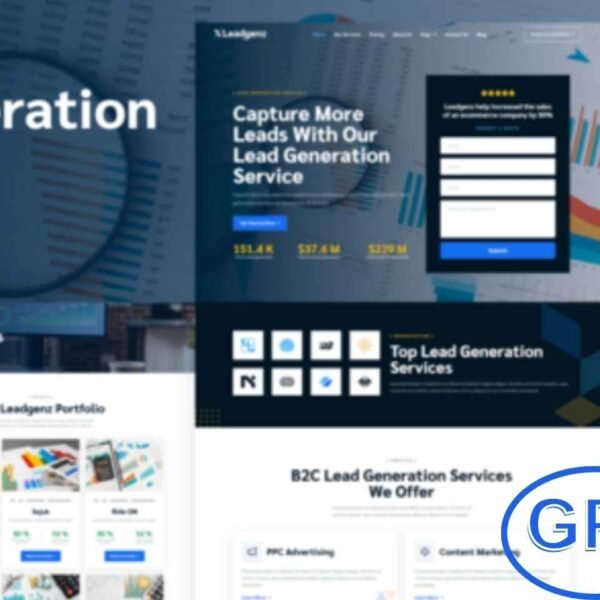 Leadgenz – Lead Generation & Sales Agency Elementor Pro Template Kit Leadgenz is a modern and professional Elementor Pro Template Kit crafted for lead generation, sales, and marketing agencies. Featuring clean, fully responsive, and customizable layouts, Leadgenz makes it easy to build a high-converting website quickly.