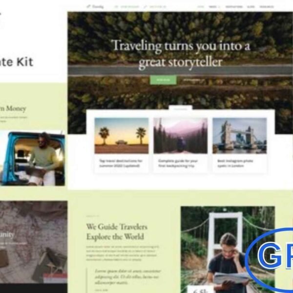 Travelog – Travel Blog Elementor Template Kit Travelog is a stylish and professional Elementor Template Kit designed for travel blogs and adventure websites. Featuring a clean and modern layout, this kit is perfect for showcasing travel stories, destinations, and community experiences.