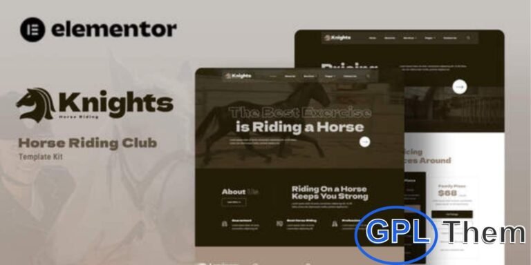 Knights – Horse Riding Club Elementor Template Kit Knights is a modern and elegant Elementor Template Kit designed for horse clubs, riding schools, stables, breeding centers, and equestrian training services.