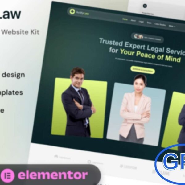 ActifyLaw – Law Firm Corporate Elementor Template Kit ActifyLaw is a professional and elegant Elementor Template Kit built specifically for law firms, attorneys, legal advisors, and corporate law offices. Designed with precision and trust in mind, this template kit helps you showcase your expertise, highlight your legal services, and connect seamlessly with potential clients.