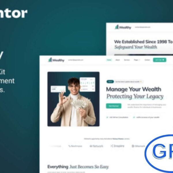 Wealthy – Wealth & Investment Management Elementor Template Kit Wealthy is a modern, elegant, and fully responsive Elementor Template Kit designed for professionals in wealth management, financial advisory, investment planning, and tax consultancy services. Perfect for financial planners, investment firms, and insurance advisors, Wealthy helps you create a trustworthy and visually appealing website that reflects your expertise and professionalism.