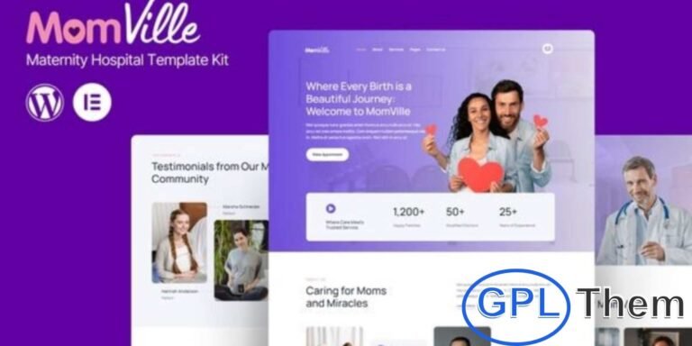 MomVille – Maternity Hospital Elementor Template Kit MomVille is a beautifully designed and responsive Elementor Template Kit created especially for maternity hospitals, women’s health clinics, and healthcare professionals. With its soft, welcoming design and user-friendly layout, MomVille helps you showcase your hospital’s services, expert doctors, and patient care with warmth and professionalism.
