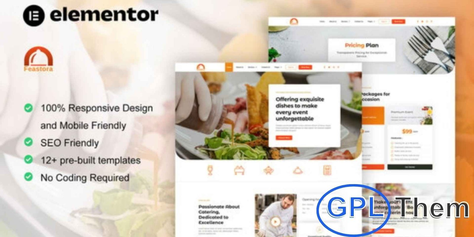 Feastora – Restaurant & Catering Service Elementor Template Kit Feastora – Restaurant & Catering Service Elementor Template Kit Feastora is a modern and stylish Elementor Template Kit designed for restaurants, cafes, catering services, and food delivery businesses. With its clean, professional, and visually appealing layout, Feastora helps you create a mouth-watering online presence that attracts customers and enhances your brand’s credibility.