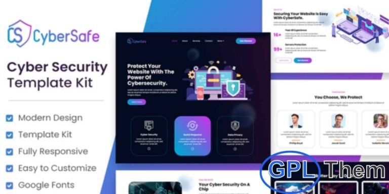 CyberSafe – Cyber Security Service Elementor Template Kit CyberSafe is a professional and SEO-optimized Elementor Template Kit designed for cybersecurity companies, IT service providers, software developers, and other tech-related businesses. This modern and responsive template helps you build a trustworthy and visually engaging website that highlights your security expertise and innovative solutions.