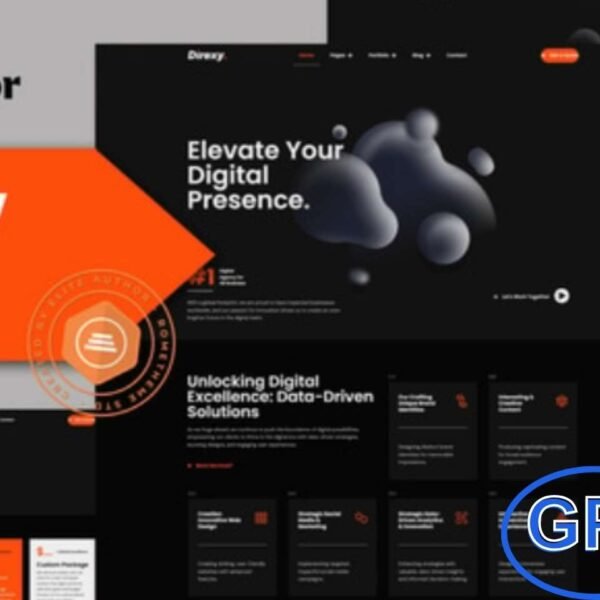 Direxy – Digital Agency Elementor Pro Template Kit Direxy is a modern and professional Elementor Pro Template Kit crafted for digital agencies, creative studios, marketing firms, and web development companies. This kit is designed to help you build a visually stunning and high-performing website that highlights your services, portfolio, and expertise with style.