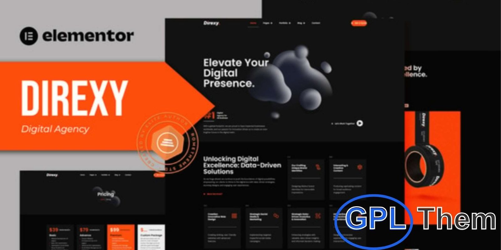 Direxy – Digital Agency Elementor Pro Template Kit Direxy – Digital Agency Elementor Pro Template Kit Direxy is a modern and professional Elementor Pro Template Kit crafted for digital agencies, creative studios, marketing firms, and web development companies. This kit is designed to help you build a visually stunning and high-performing website that highlights your services, portfolio, and expertise with style.