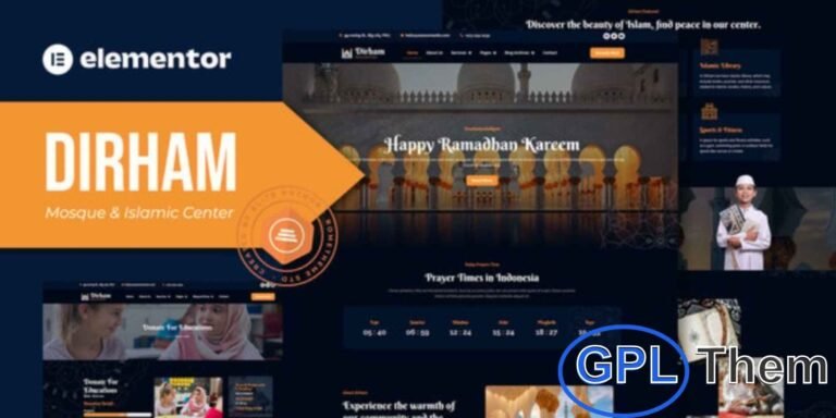 Dirham – Mosque & Islamic Center Elementor Pro Template Kit Dirham is a beautifully designed Elementor Pro Template Kit created especially for Mosques, Islamic Centers, Madrasahs, Charity Organizations, and Religious Communities. With its elegant and modern layout, Dirham perfectly captures the essence of Islamic culture and values, helping you create a spiritual and welcoming online presence.