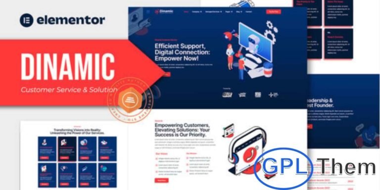 Dinamic – Customer Service & Solution Elementor Pro Template Kit Dinamic is a professional Elementor Pro Template Kit designed specifically for Customer Service, Support, and Business Solution websites built on WordPress. Perfect for call centers, help desks, tech support teams, and service-based businesses, this kit helps you create a powerful online presence that enhances communication and customer satisfaction.