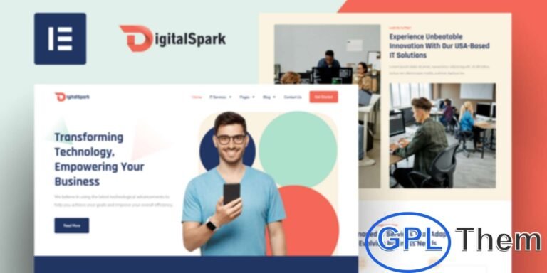DigitalSpark – IT Services Elementor Pro Template Kit DigitalSpark is a modern and professional Elementor Pro Template Kit designed for IT service providers, SaaS companies, software firms, and web development agencies. This kit includes a complete set of customizable templates that help you create a high-performing, visually stunning website in minutes.