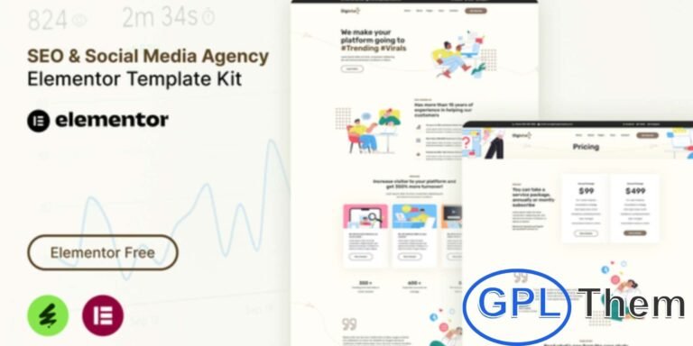 Digistar – SEO & Social Media Agency Elementor Template Kit Digistar is a modern and responsive Elementor Template Kit designed for SEO agencies, digital marketing firms, and social media promotion services. With its clean and professional layout, this template kit helps you build a high-converting website that enhances your online presence and attracts potential clients effortlessly.