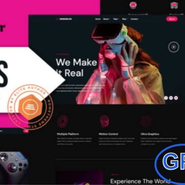 Digious – Virtual Reality Services Elementor Template Kit Digious is a modern and fully responsive Elementor Template Kit designed specifically for Virtual Reality services, gaming studios, crypto projects, and esports businesses. With over 12+ pre-built templates, this kit features a sleek dark design, professional layout, and complete customization options to help you create an engaging online presence effortlessly.