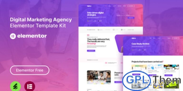 Digibuz – Digital Marketing Agency Elementor Template Kit Digibuz is a modern and professional Elementor Template Kit designed for digital marketing agencies, SEO experts, email marketers, freelancers, and marketing analysts. It features a clean, responsive, and fully customizable layout, making it perfect for promoting your digital services online.