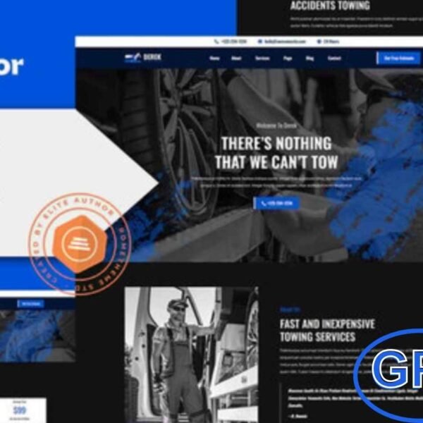 Derek – Towing Services Elementor Pro Template Kit Derek is a modern and professional Elementor Pro Template Kit designed for towing companies, car repair shops, and automotive service businesses. Built with a clean and technological layout, Derek helps you create a fully responsive and visually appealing website that highlights your towing and vehicle repair services effectively.