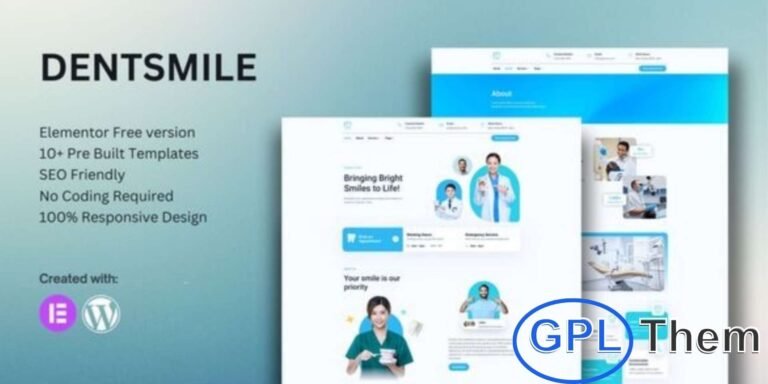 Dentsmile – Dentist & Dental Clinic Elementor Template Kit Dentsmile is a modern and professional Elementor Template Kit designed specifically for dentists, dental clinics, and oral healthcare centers. Built using the Elementor page builder for WordPress, this kit offers a clean, responsive, and easy-to-customize design that works seamlessly with most themes.