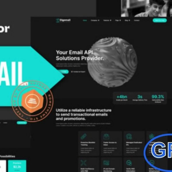 Digemail – API Solutions & Services Elementor Pro Template Kit Digemail is a modern Elementor Pro Template Kit crafted for API Solutions, Code Development, and Product-based websites. It’s the perfect choice for showcasing API services, SMTP platforms, or code libraries with a clean and professional design.