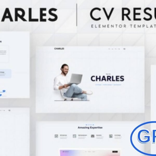 Charles – CV Resume Elementor Template Kit Charles is a modern, elegant, and fully responsive Elementor Template Kit designed for creating professional CV, Resume, Portfolio, and Personal vCard websites with ease. Built using the powerful Elementor Page Builder, it allows you to design a stunning online resume without writing a single line of code.
