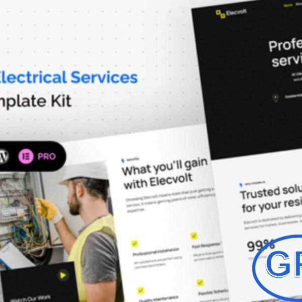 Elecvolt – Electrician & Electrical Services Elementor Template Kit Elecvolt is a modern and professional Elementor Template Kit designed specifically for electricians, electrical contractors, and power service providers. Built with Elementor’s powerful drag-and-drop editor, it allows you to create a fully functional and visually appealing website with ease — no coding required. Perfect for showcasing your electrical repair, installation, and maintenance services, Elecvolt combines flexibility, performance, and style.