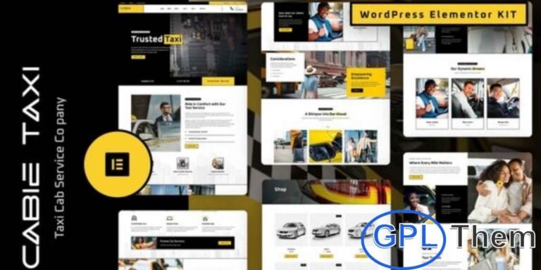 Cabie – Taxi Booking Service Elementor Pro Template Kit Cabie is a modern and professional Elementor Pro Template Kit designed specifically for taxi booking, car rental, and transportation service websites. With its clean layout, responsive design, and easy drag-and-drop customization, you can create a fully functional taxi booking website without writing a single line of code.