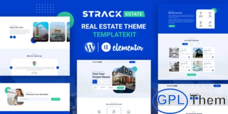 STRACK Estate – Realty Elementor Template Kit STRACK Estate is a modern and stylish Elementor Template Kit designed for real estate businesses, property listings, and developer portfolio websites.