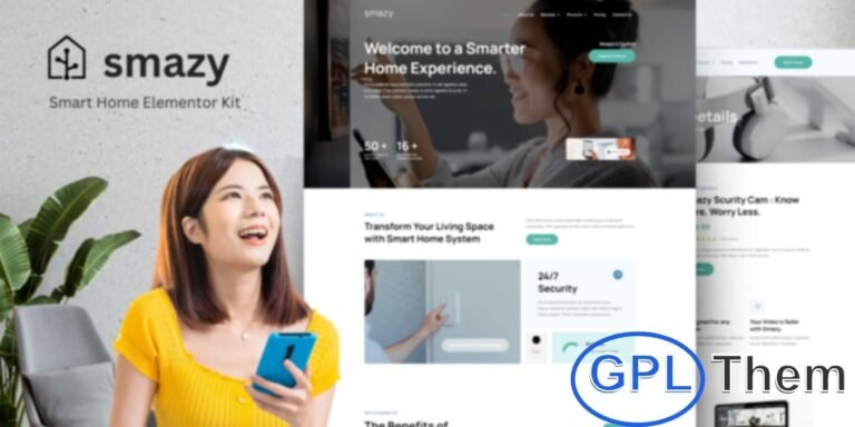 Smazy – Smart Home System Elementor Template Kit Smazy is a modern and innovative Elementor Template Kit designed for smart home and automation system websites.
