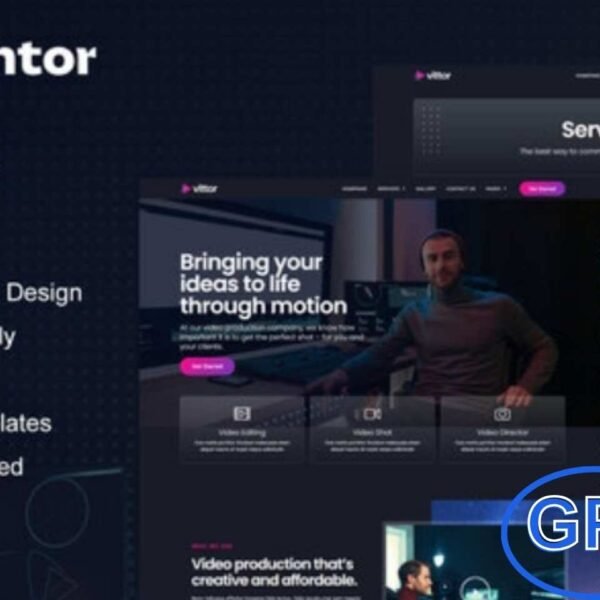 Vittor – Video Production Service Elementor Pro Template Kit Vittor is a sleek and modern Elementor Pro Template Kit designed for video production service websites. Perfect for film studios, media agencies, vloggers, filmmakers, and creative professionals, Vittor offers a clean, professional design with fully responsive layouts.