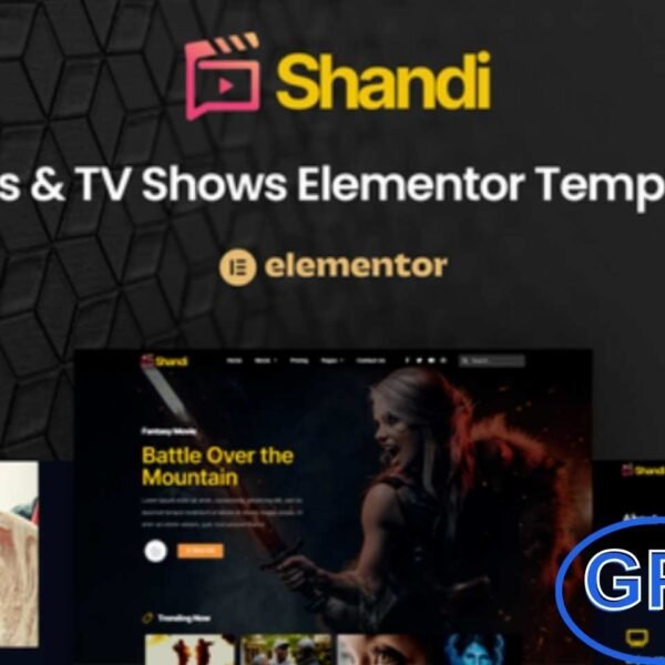 Shandi – Movies & TV Shows Elementor Template Kit Shandi is a modern Elementor Template Kit designed for movie studios, streaming platforms, and TV show websites.
