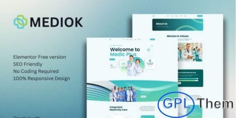 Mediok – Medical Elementor Template Kit Mediok is a professional Elementor Template Kit designed for medical clinics, healthcare providers, doctors, and wellness services. With a clean and modern design, Mediok provides a seamless way to create a professional medical website using Elementor Free Version.