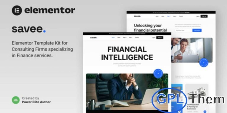 Savee – Financial Consulting Elementor Template Kit Savee is a modern and professional Elementor Template Kit designed for financial consulting firms, tax advisors, accountants, insurance companies, and business consultants.