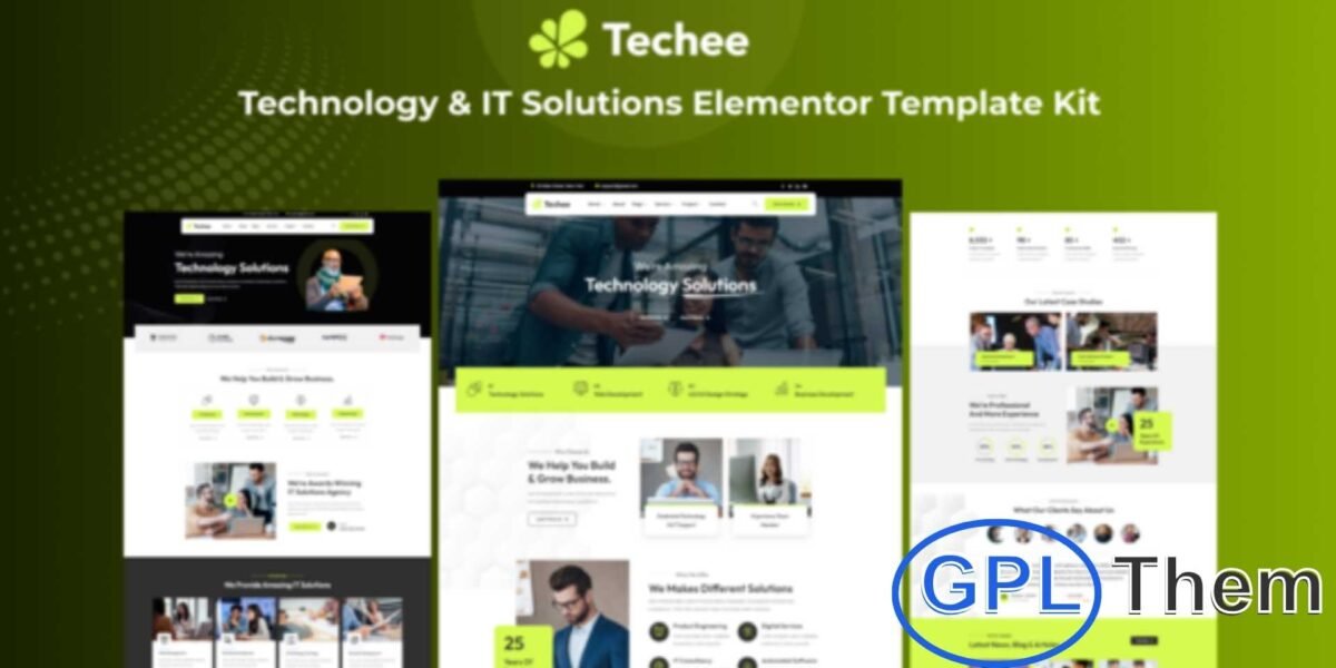 Techee – Technology & IT Solutions Elementor Template Kit Techee is a modern Elementor Template Kit designed for technology, IT solutions, and software companies. Perfect for agencies, startups, SaaS platforms, app developers, and IT service providers, this kit includes all the essential features needed for a professional tech industry website.