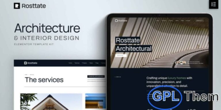 Rosttate – Architecture & Interior Design Elementor Template Kit Rosttate is a modern Elementor Template Kit designed for architecture firms, interior designers, and sustainable design businesses.