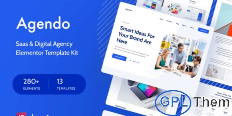 Agendo – Digital Agency & Creative Elementor Template Kit Agendo is a modern and professional Elementor Template Kit designed for digital agencies, creative studios, startups, freelancers, and technology businesses. With its sleek and contemporary layout, Agendo helps you build an impressive online presence that showcases your creativity, portfolio, and services effectively.
