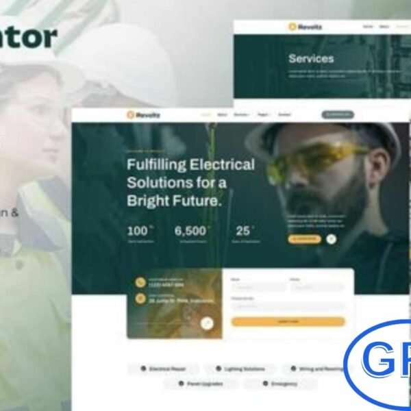 Revoltz – Electrical Installation & Maintenance Elementor Template Kit Revoltz is a modern and professional Elementor Template Kit designed for electricians, electrical repair services, and maintenance businesses.
