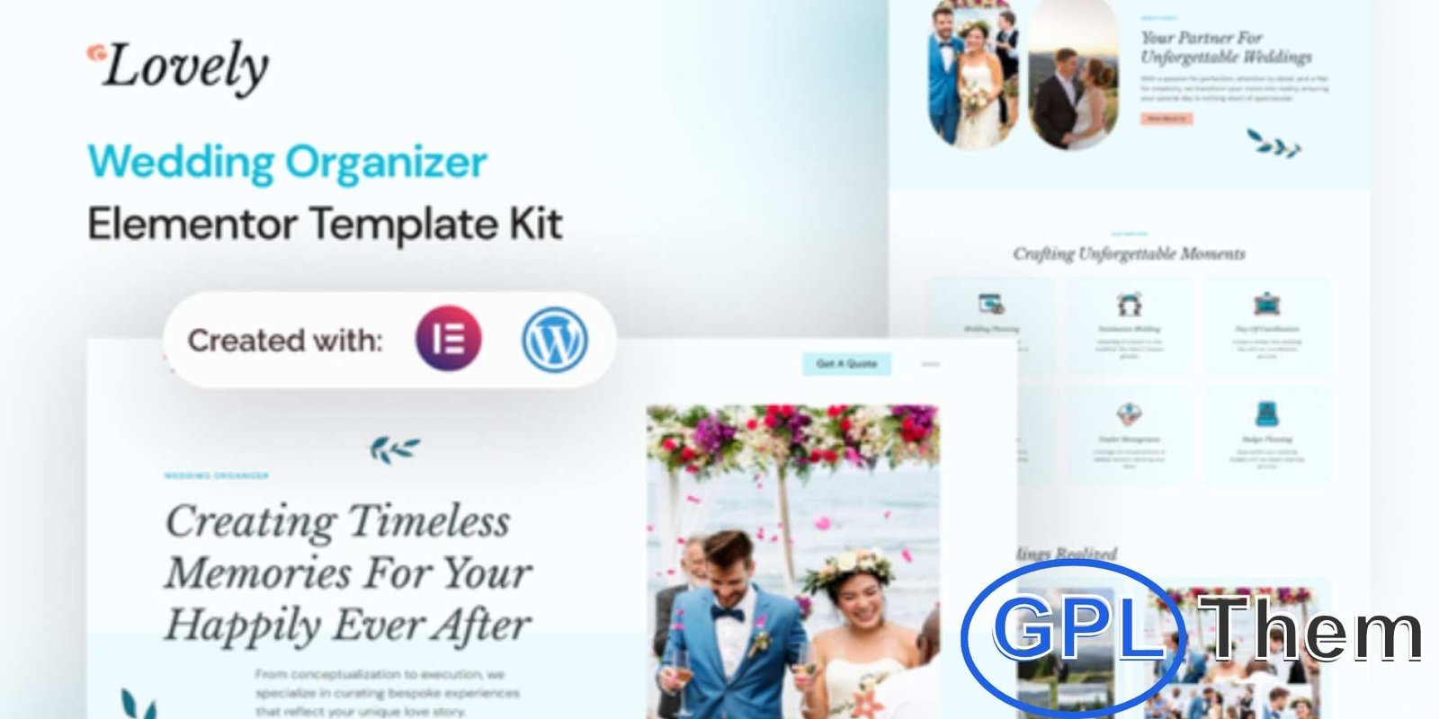 Lovely – Wedding Organizer Elementor Template Kit Lovely – Wedding Organizer Elementor Template Kit Lovely is a beautifully designed Elementor Template Kit crafted for wedding planners, event organizers, and bridal services.