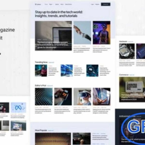 UpNext – Technology Blog & Magazine Elementor Template Kit UpNext is a modern Elementor Template Kit designed for creating Technology Blogs and Magazine websites effortlessly. Ideal for tech startups, gadget reviews, affiliate blogs, tech portals, news platforms, subscription-based magazines, and tutorial blogs, this kit features a clean, responsive, and visually engaging layout.