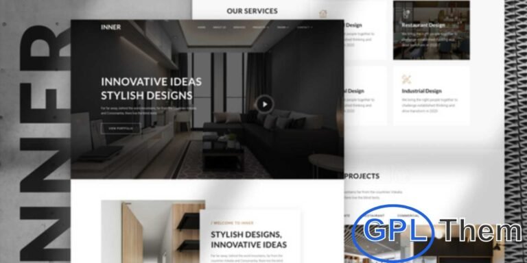 Inner – Interior Design & Architecture Elementor Template Kit Inner is a professional and fully-featured Elementor Template Kit designed for interior designers, architects, real estate agencies, and furniture businesses. With its unique, modern, and visually striking design, Inner helps you create a sophisticated online presence that highlights your projects and services effectively.