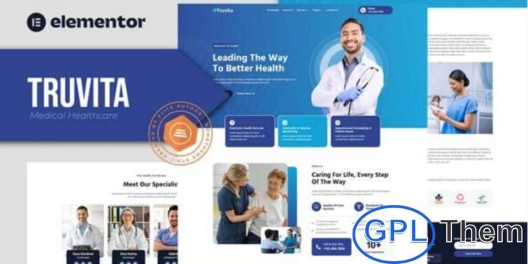 Truvita – Medical & Healthcare Elementor Template Kit Truvita is a professional Elementor Template Kit designed for medical and healthcare websites. Perfect for hospitals, clinics, physicians, dentists, opticians, chiropractors, and pharmacies, this kit offers a modern, clean, and fully responsive design.