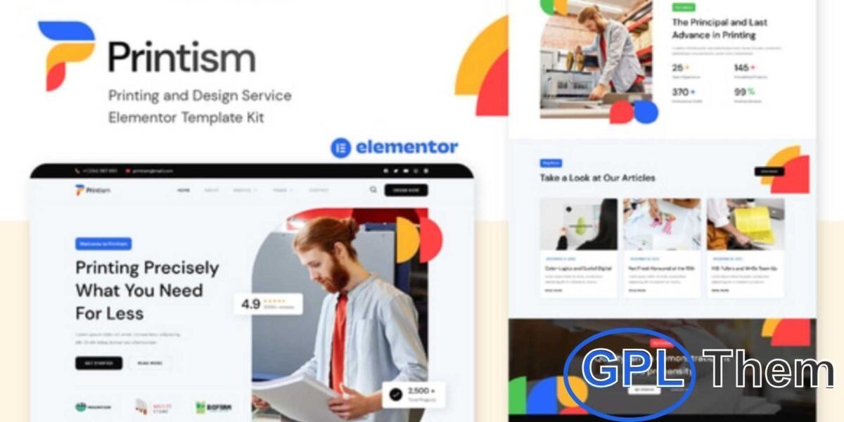 Printism – Printing & Design Service Elementor Template Kit Printism is a modern Elementor Template Kit designed for printing services, design studios, digital printing shops, and related businesses.