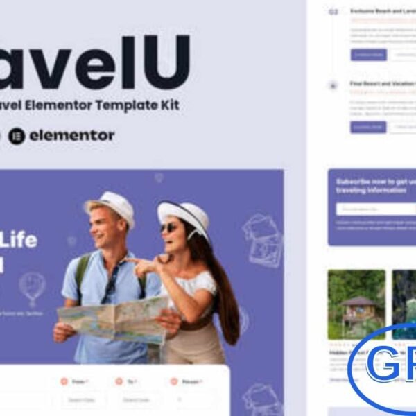 TravelU – Tour & Travel Elementor Template Kit TravelU is a modern Elementor Template Kit designed for tour operators, travel agencies, and travel service providers.