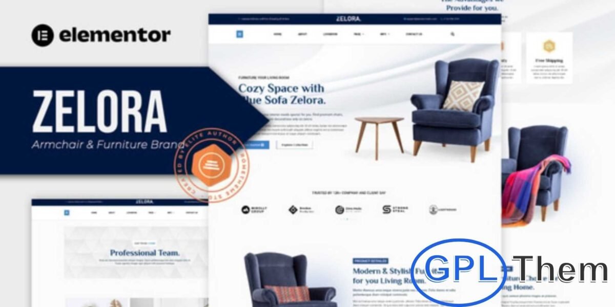 Zelora – Armchair & Furniture Brand Elementor Template Kit Zelora is a modern and elegant Elementor Template Kit designed for furniture stores, interior design brands, and home decor businesses.