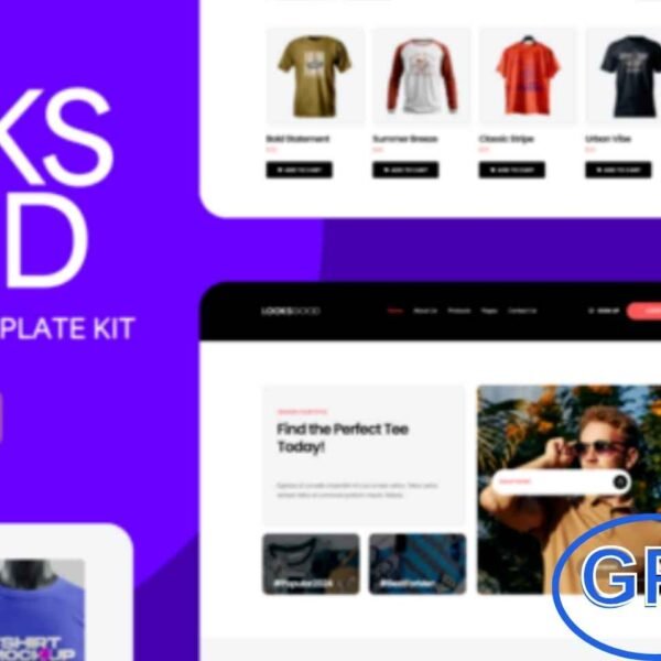 LooksGood – T-Shirt Store Elementor Pro Template Kit LooksGood is a modern and stylish Elementor Pro Template Kit designed for T-shirt shops, fashion boutiques, and apparel stores. With its sleek, responsive, and fully customizable design, this kit helps you showcase your clothing collections beautifully.